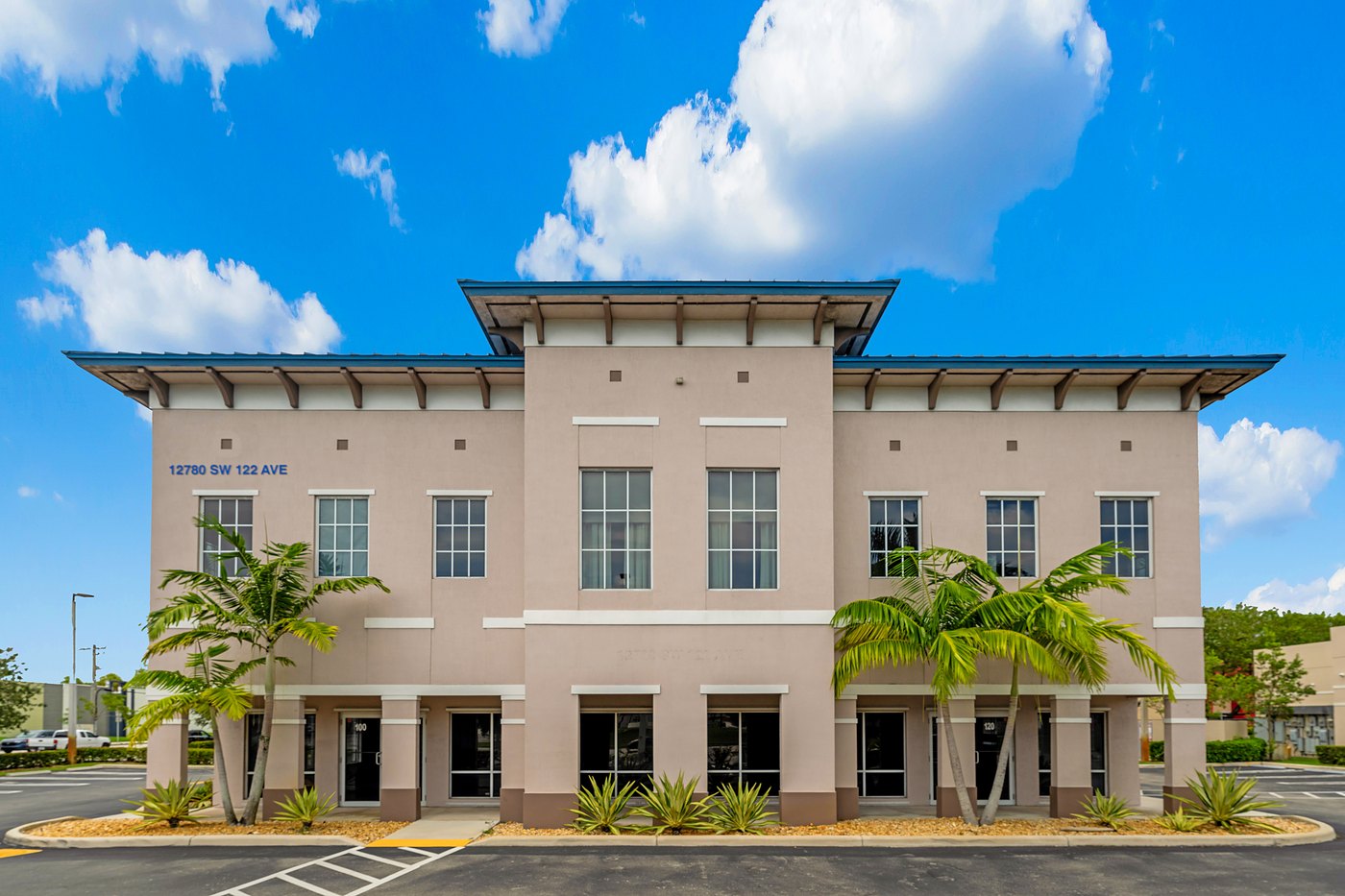 Front elevation of the Cortland Commercial Office building